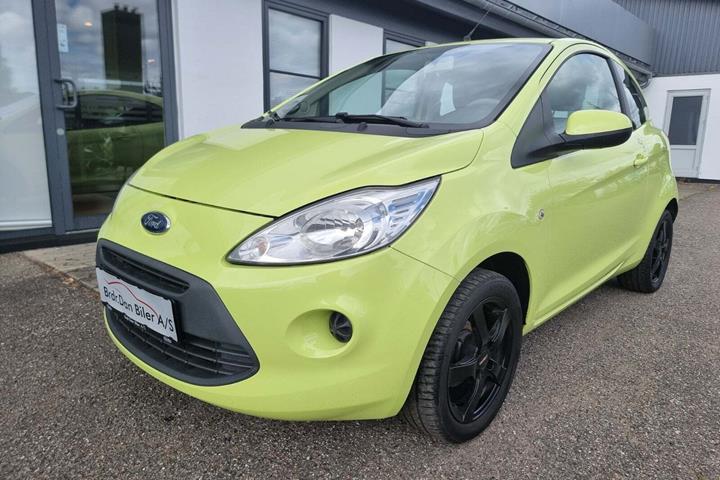 Grøn Ford Ka fra 2013 set udefra