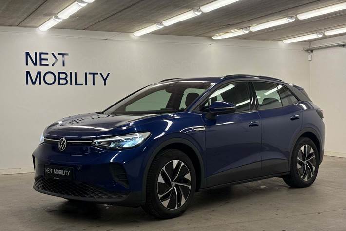 Blå VW ID.4 fra 2022 set udefra