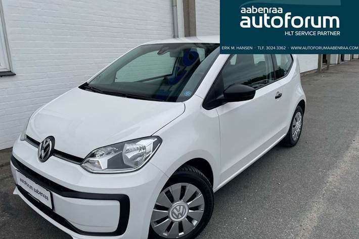 Hvid VW UP! fra 2017 set udefra
