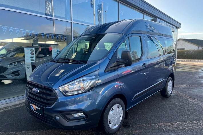 Blå Ford Transit Custom Kombi 320S fra 2023
