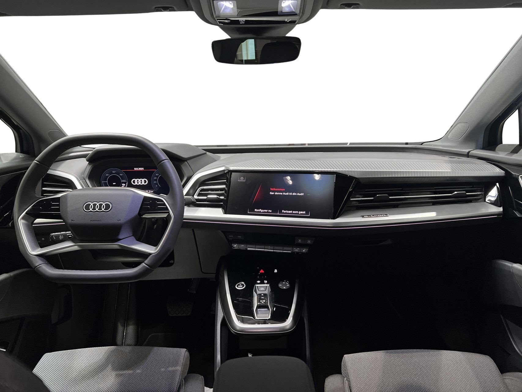 Blå Audi Q4 fra 2025