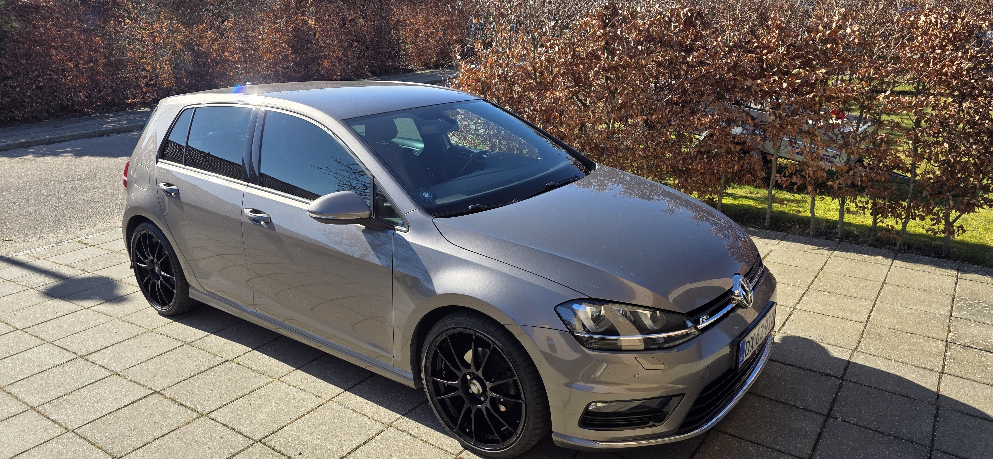 Grå VW Golf fra 2016
