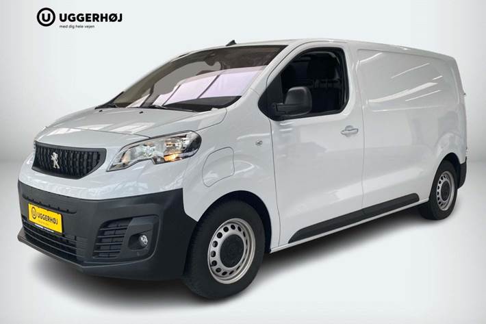 Hvid Peugeot e-Expert fra 2023 set udefra