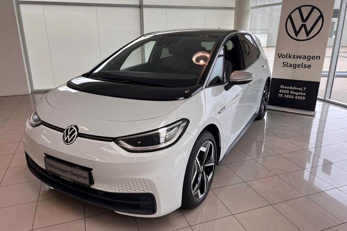 Hvid VW ID.3 fra 2020 set udefra