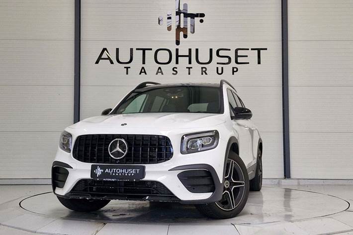 Hvid Mercedes GLB250 fra 2020 set udefra