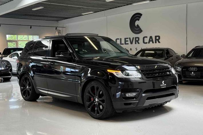 Sort Land Rover Range Rover sport fra 2017 set udefra