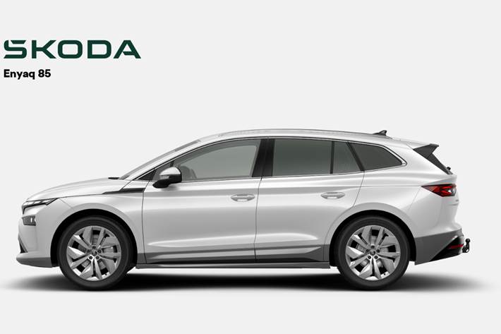Hvid Skoda Enyaq fra 2026