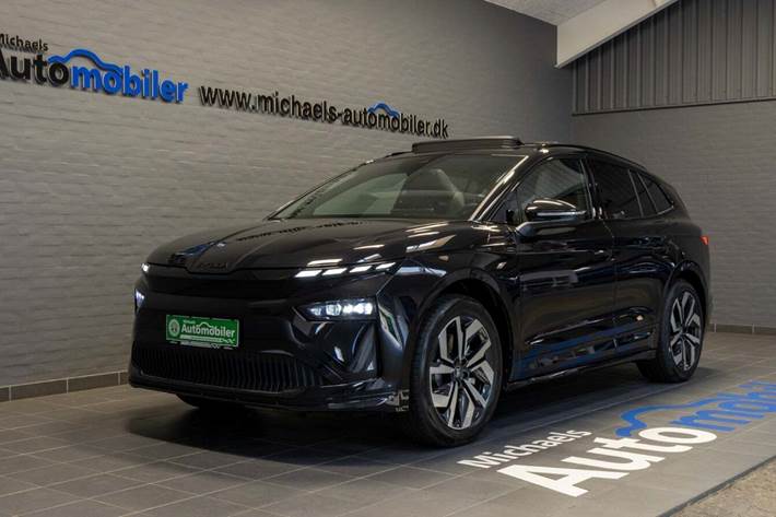 Sort Skoda Enyaq fra 2026 set udefra