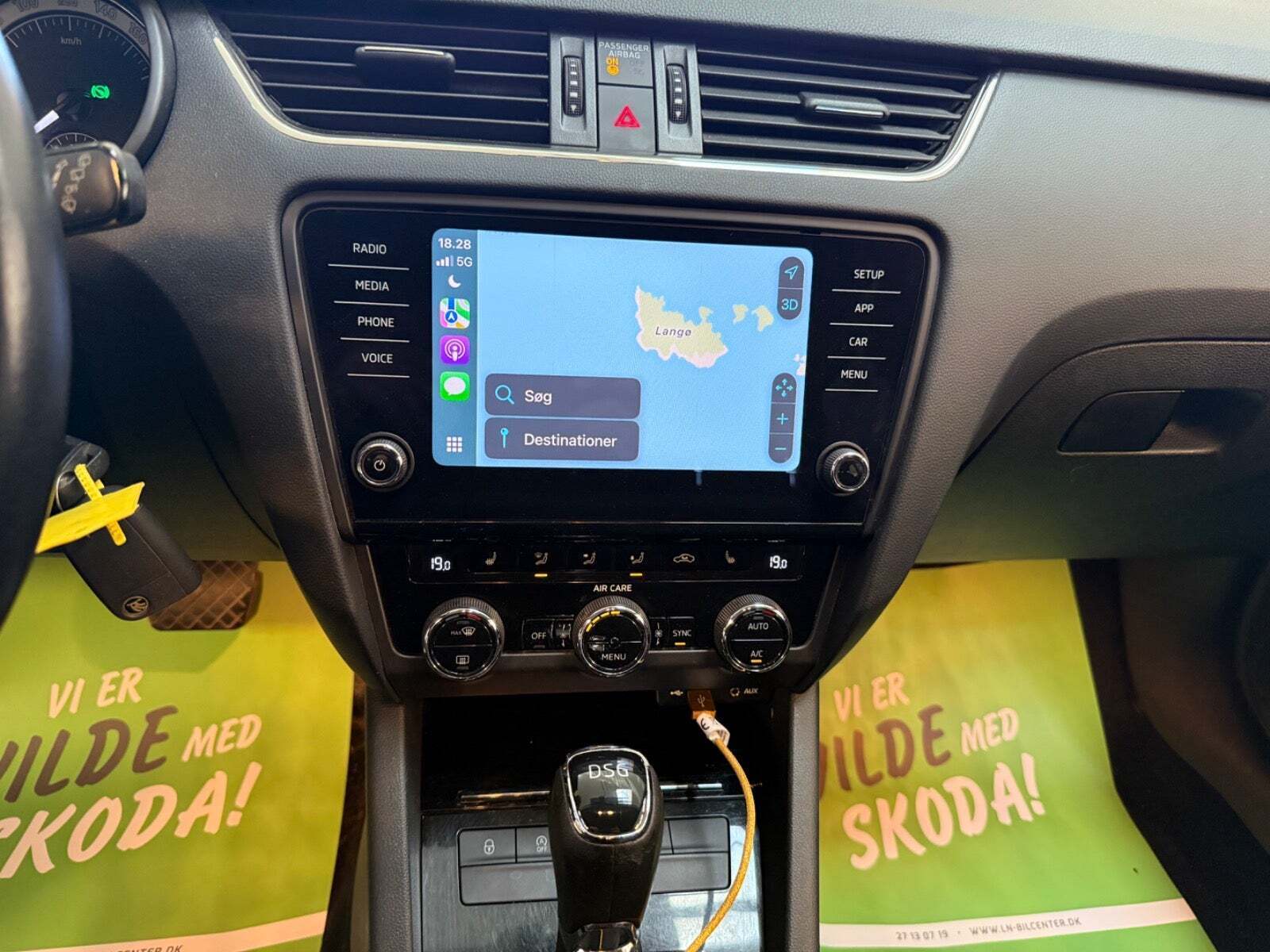 Sort Skoda Octavia fra 2018