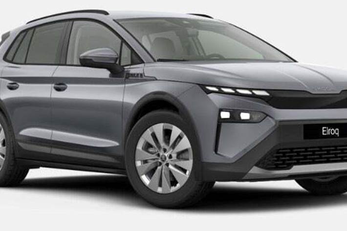 Grå Skoda Elroq fra 2026 set udefra