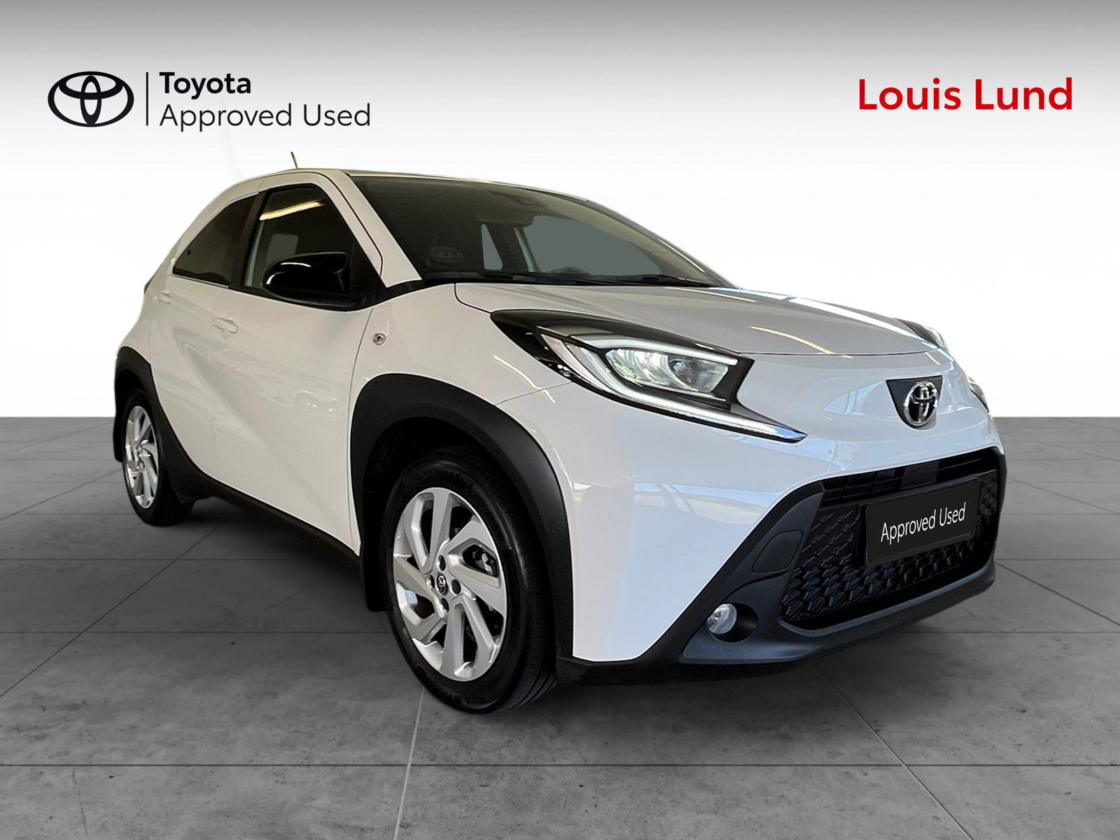 Hvid Toyota Aygo X fra 2024