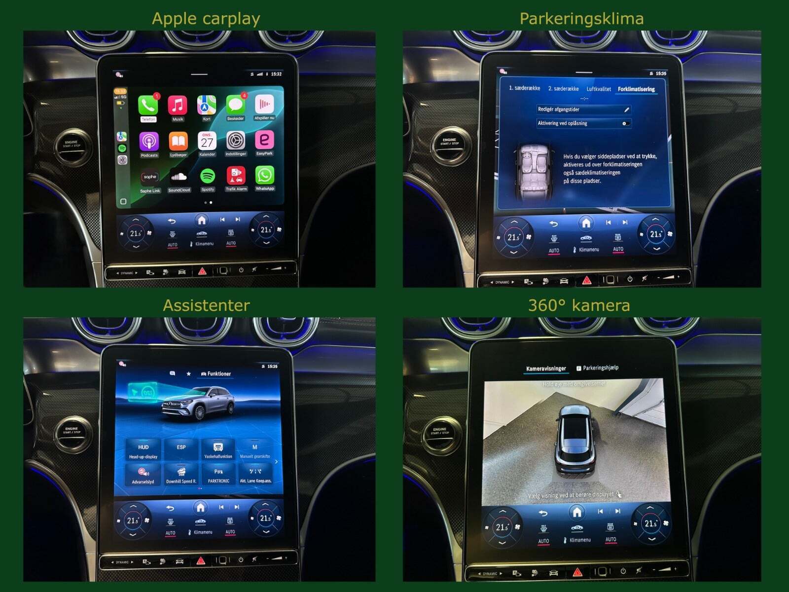 Orange Mercedes GLC300 de fra 2023