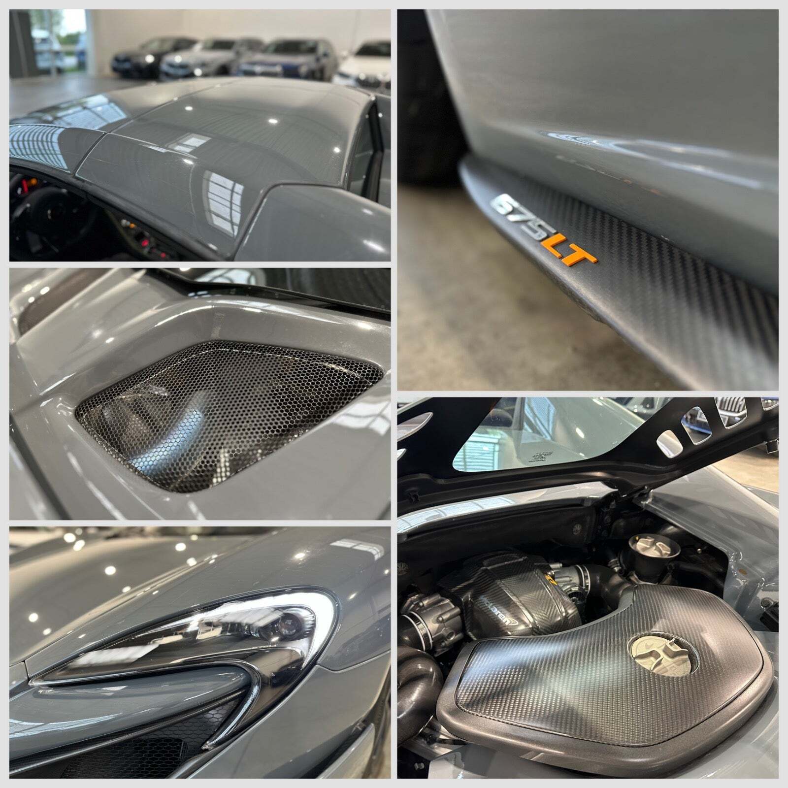 Grå McLaren 675LT fra 2016 set udefra