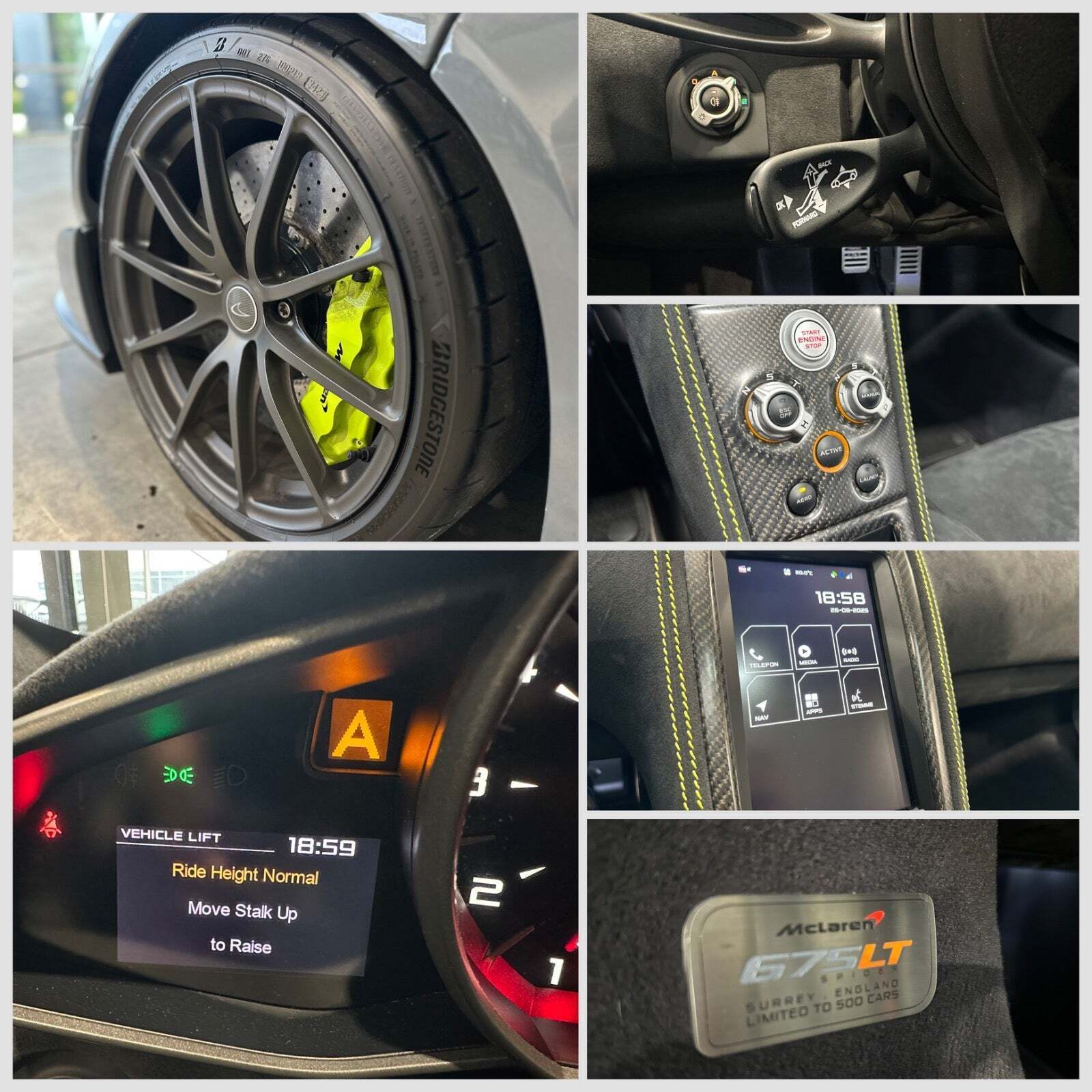 Grå McLaren 675LT fra 2016 set udefra