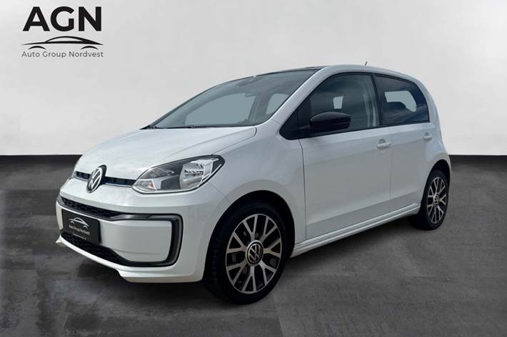 Hvid VW E-UP! fra 2021 set udefra