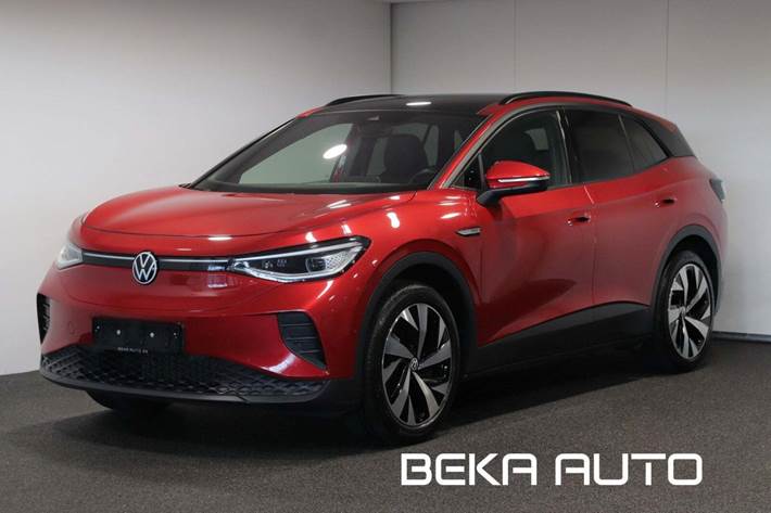 Rød VW ID.4 fra 2023 set udefra