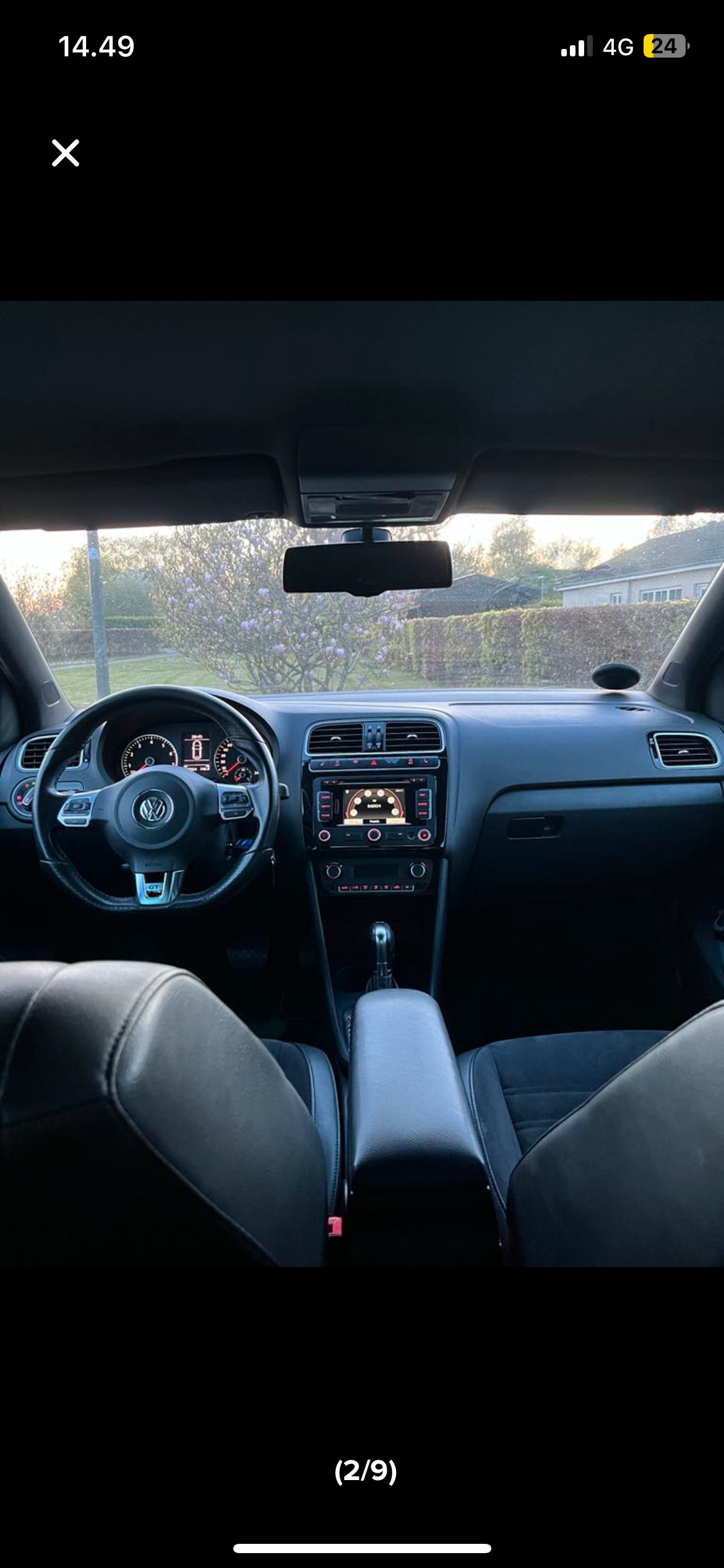 Blå VW Polo fra 2013