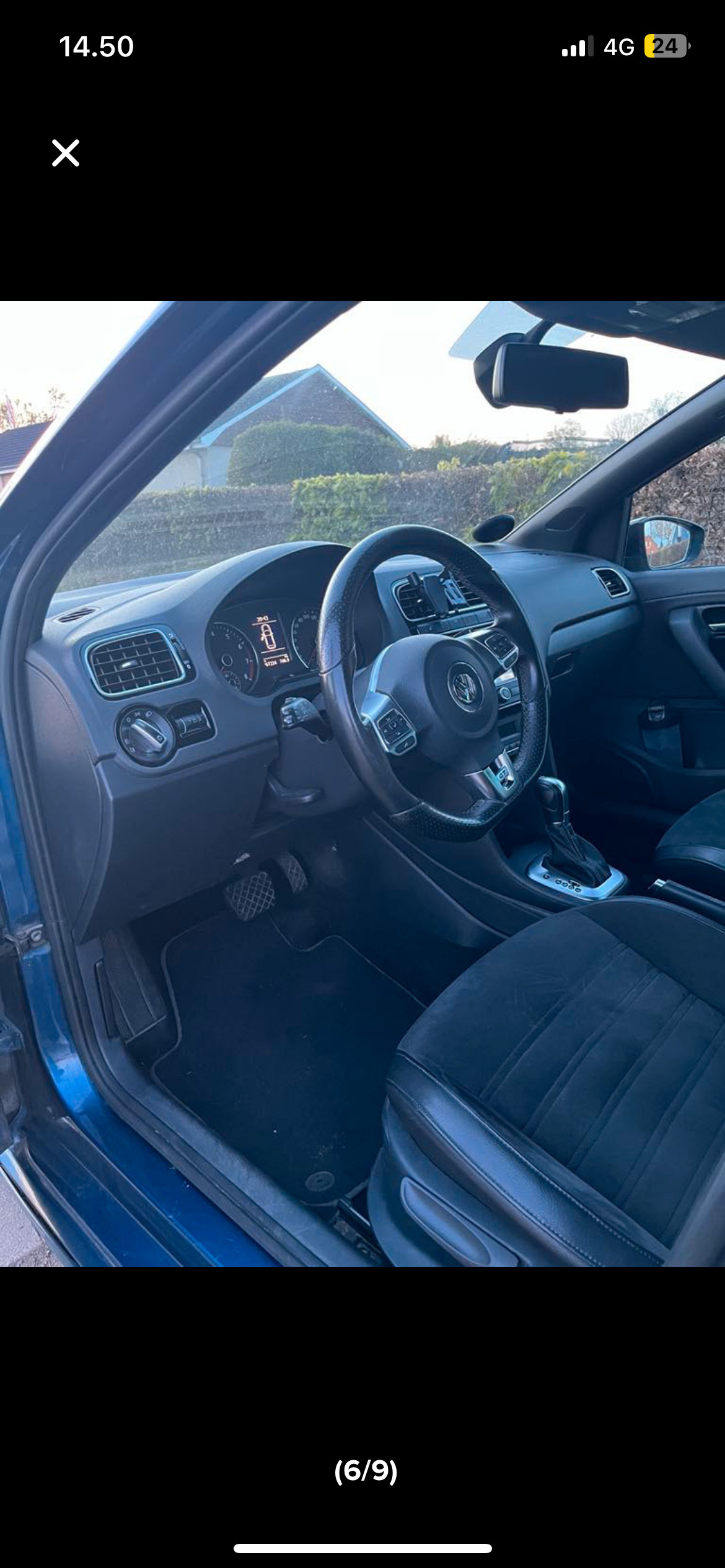 Blå VW Polo fra 2013