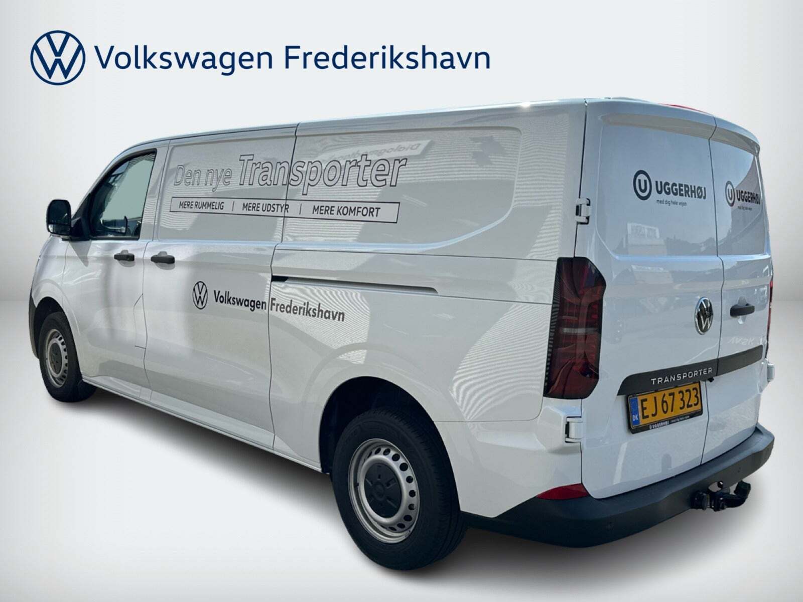 Hvid VW Transporter fra 2025