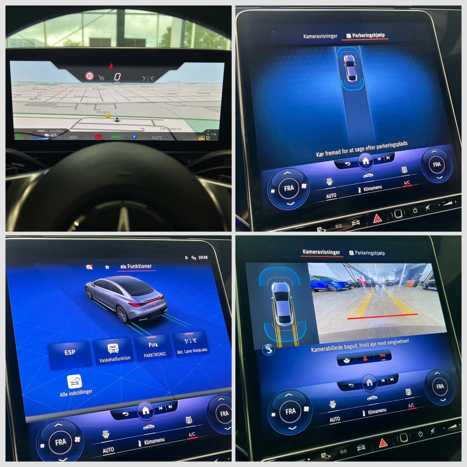 Sort Mercedes EQE300 fra 2022