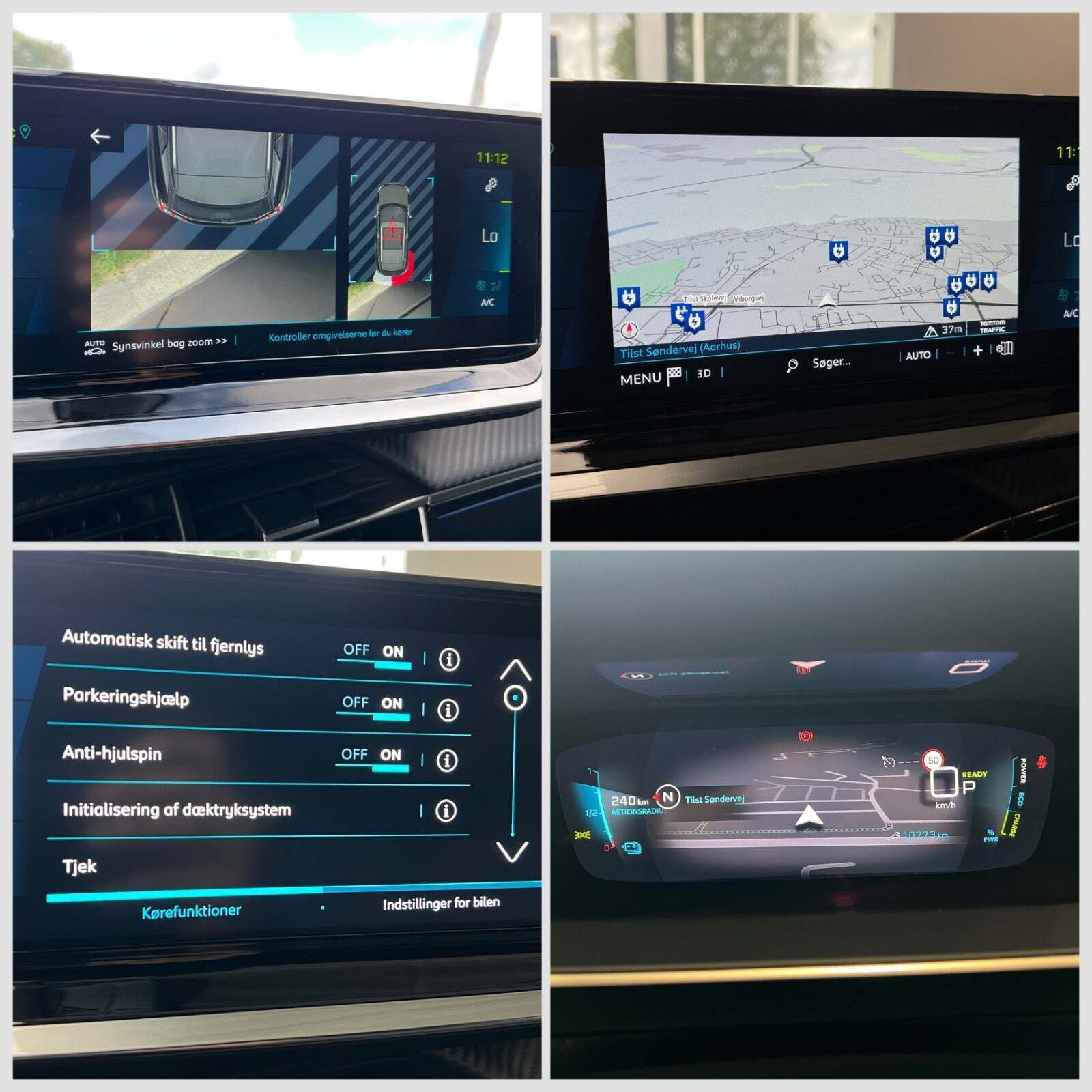 Blå Peugeot e-2008 fra 2022