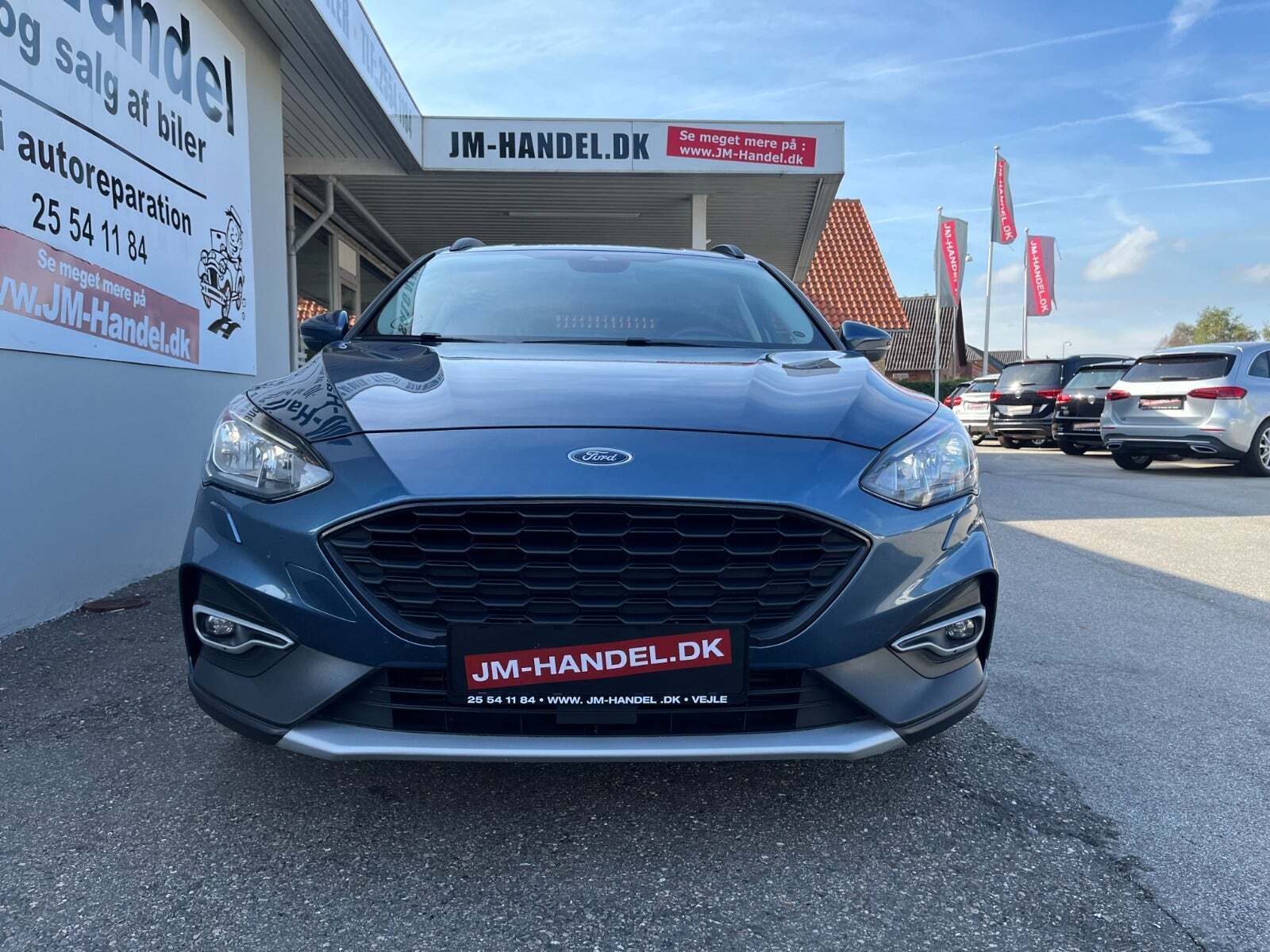 Blå Ford Focus fra 2019
