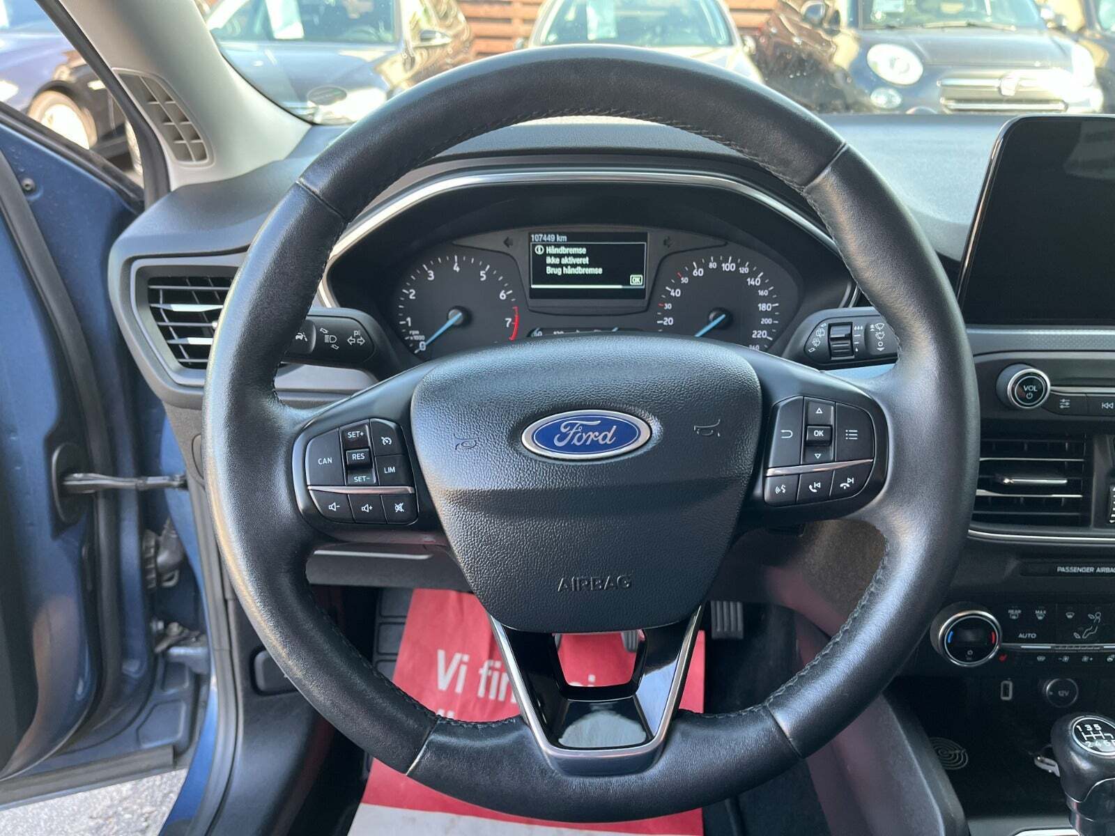 Blå Ford Focus fra 2019