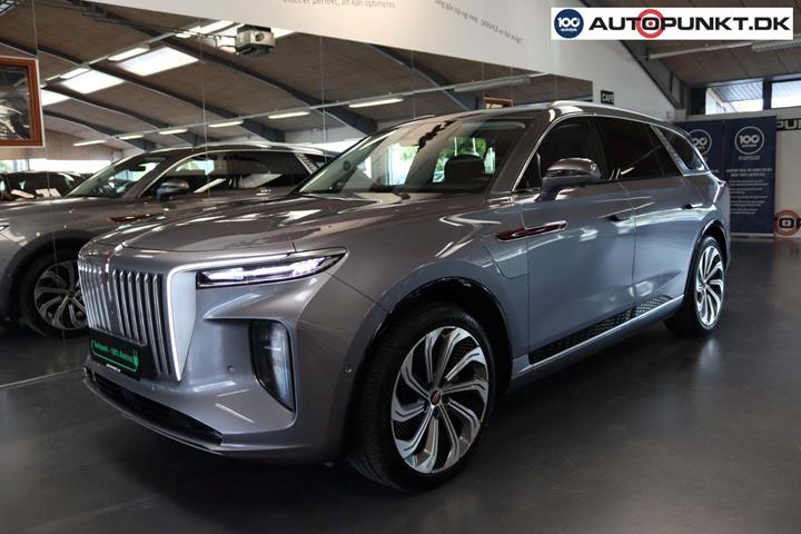 Grå Hongqi E-HS9 fra 2025 set udefra