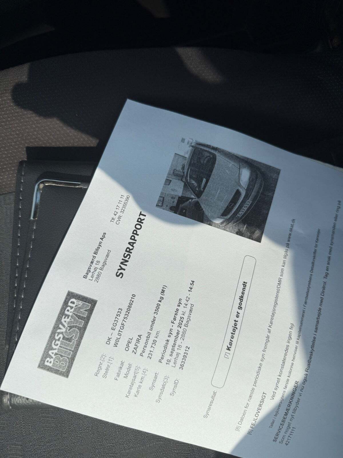 Grå Opel Zafira fra 2003