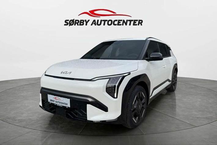 Hvid Kia EV3 fra 2025 set udefra