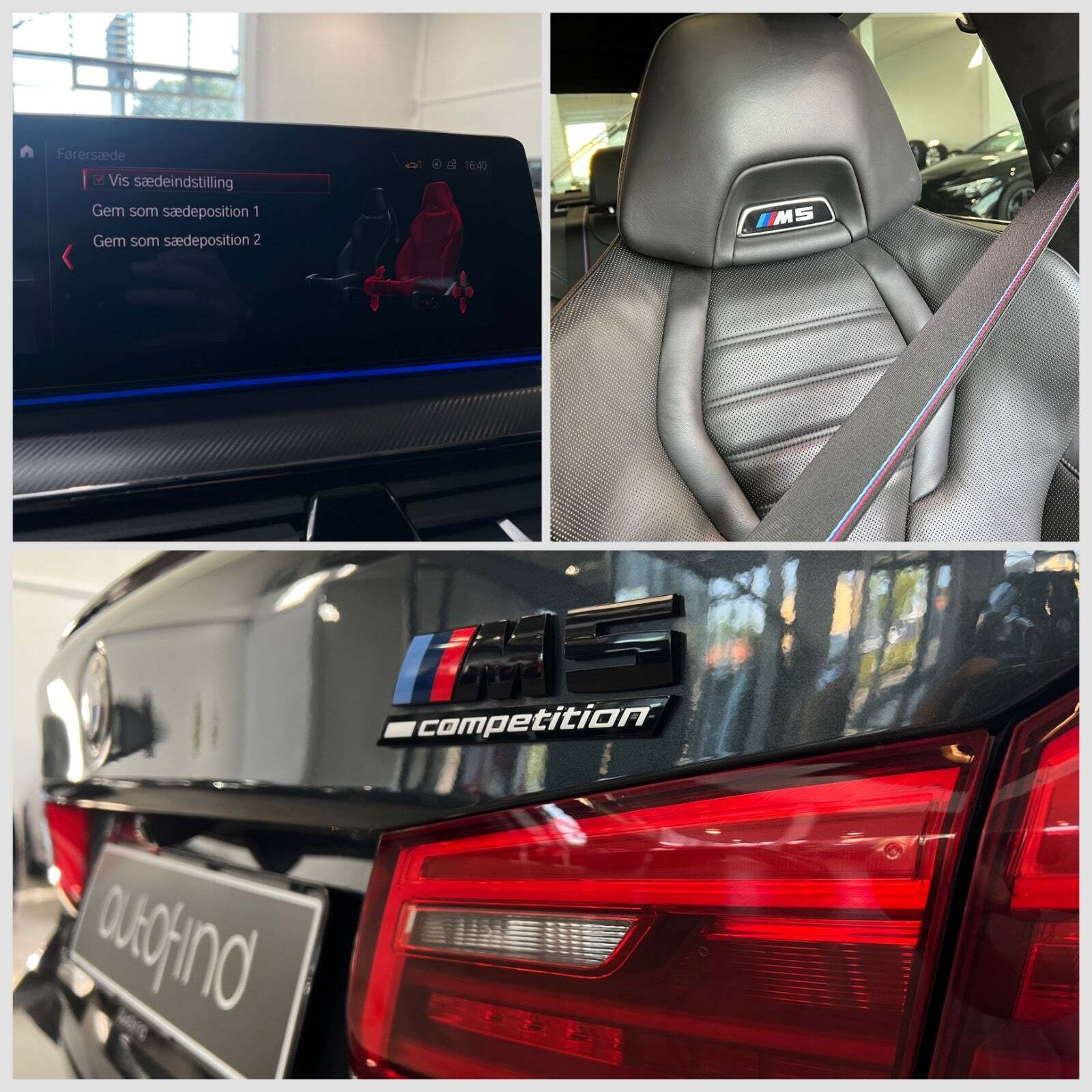 Blå BMW M5 fra 2019