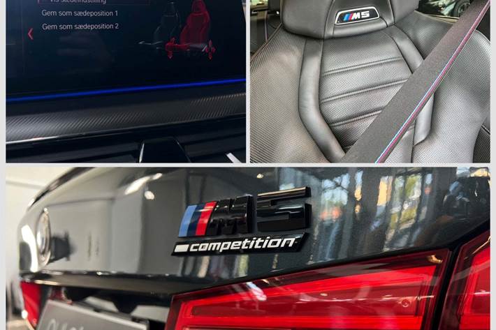 Blå BMW M5 fra 2019