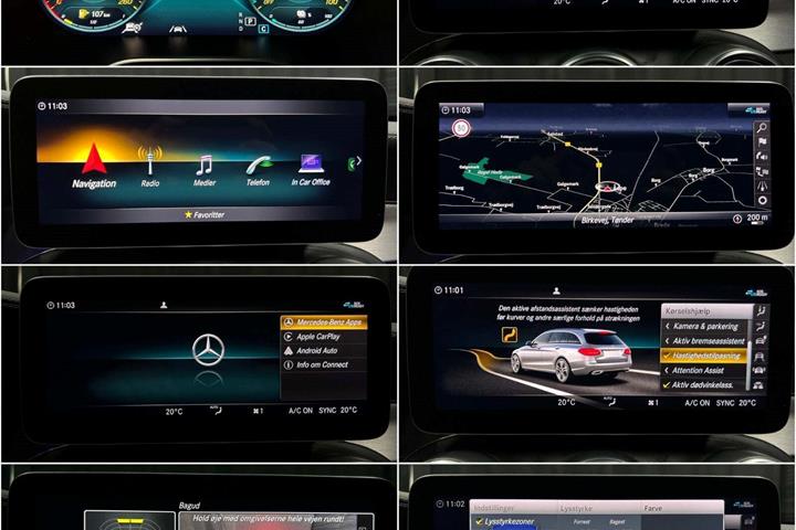 Grå Mercedes C300 de fra 2021