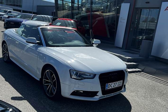Hvid Audi A5 Cabriolet fra 2013