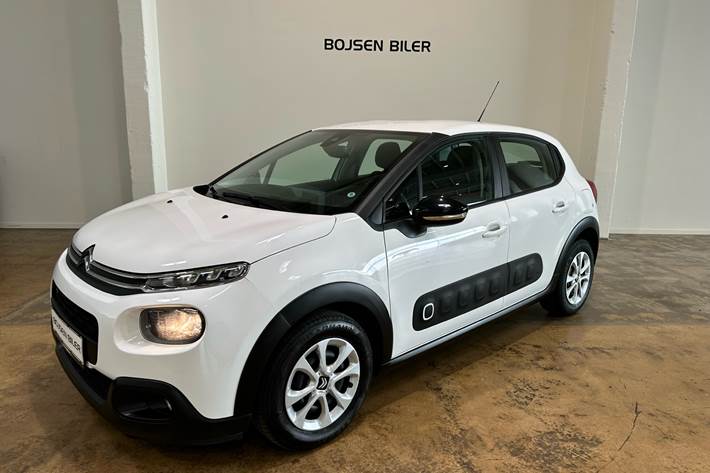 Hvid Citroën C3 fra 2017 set udefra