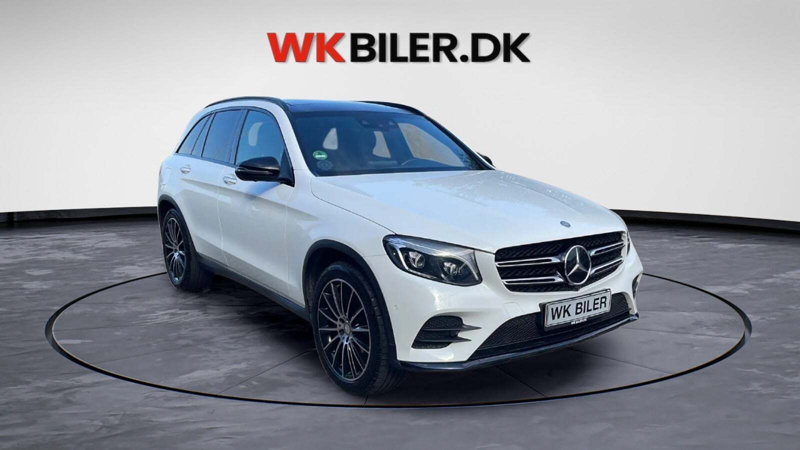 Hvid Mercedes GLC250 d fra 2016 set udefra