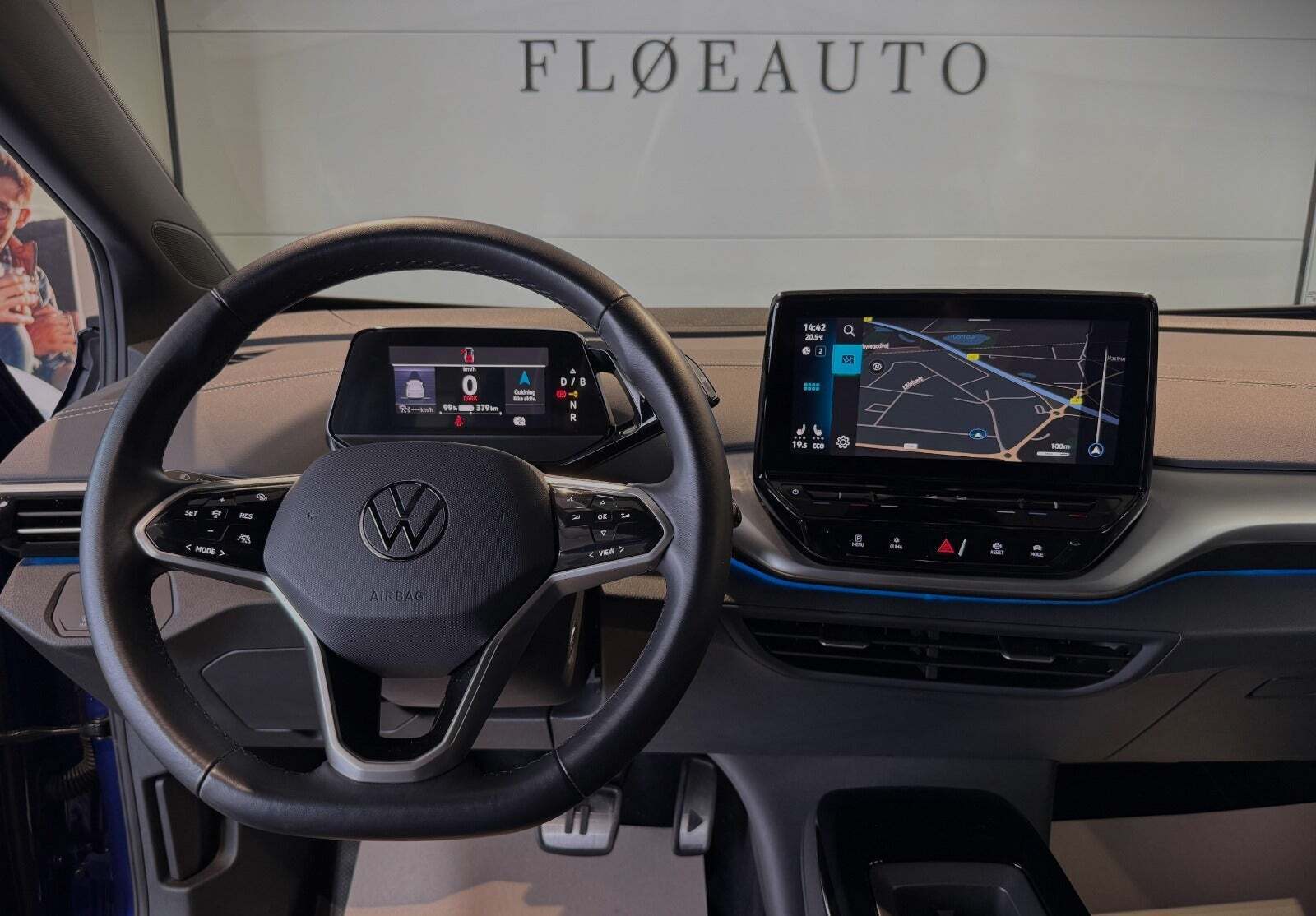 Blå VW ID.4 fra 2023