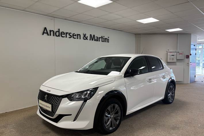 Hvid Peugeot e-208 fra 2023