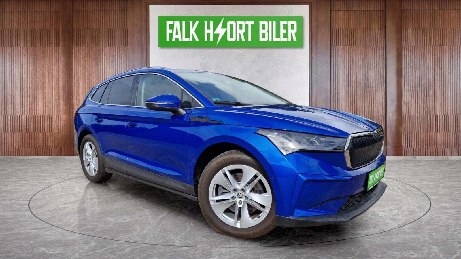 Blå Skoda Enyaq fra 2022