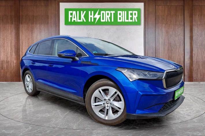 Blå Skoda Enyaq fra 2022