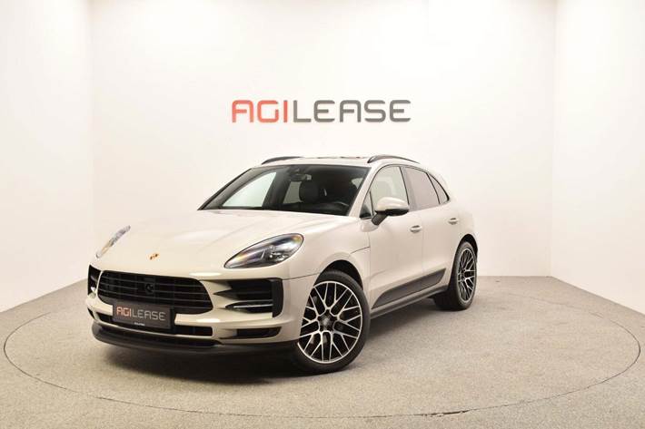 Grå Porsche Macan S fra 2019 set udefra