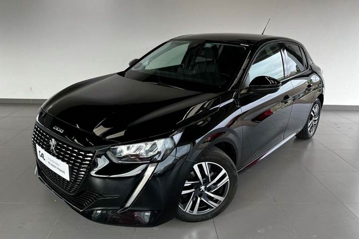 Sort Peugeot 208 fra 2023 set udefra