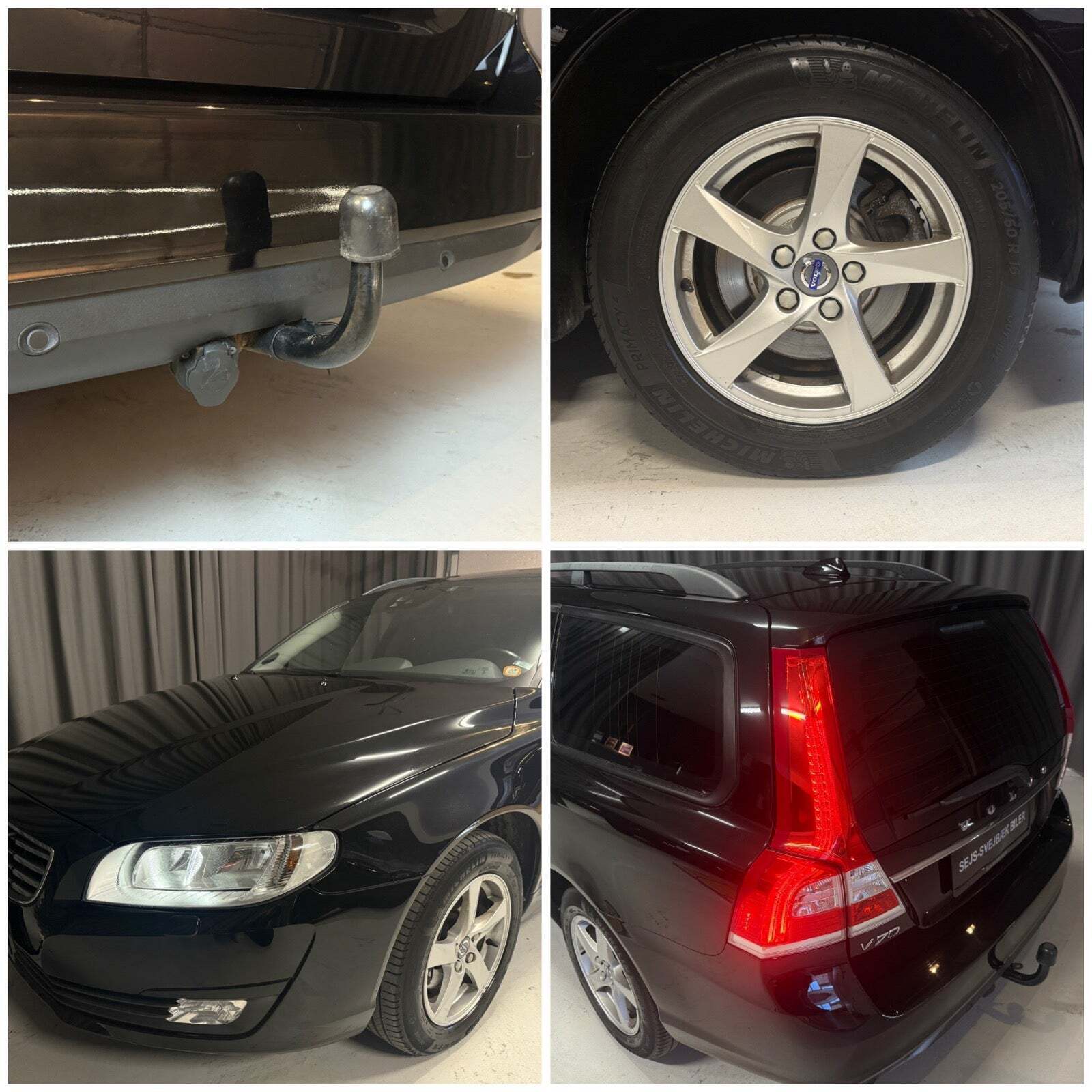 Sort Volvo V70 fra 2015