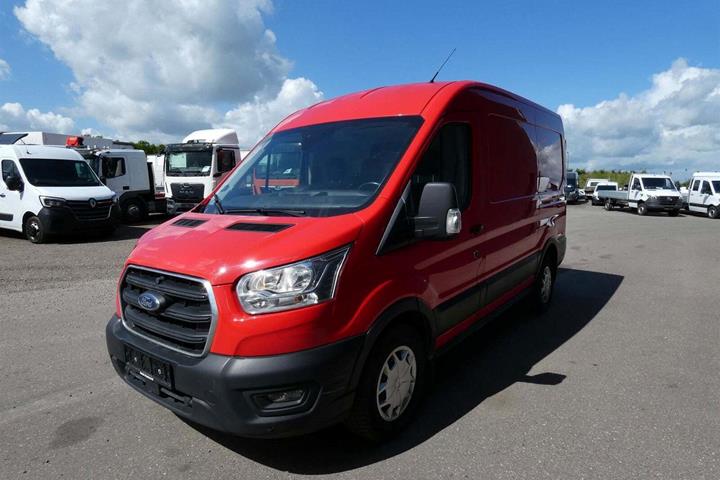 Rød Ford Transit 350 L2 Van fra 2022 set udefra