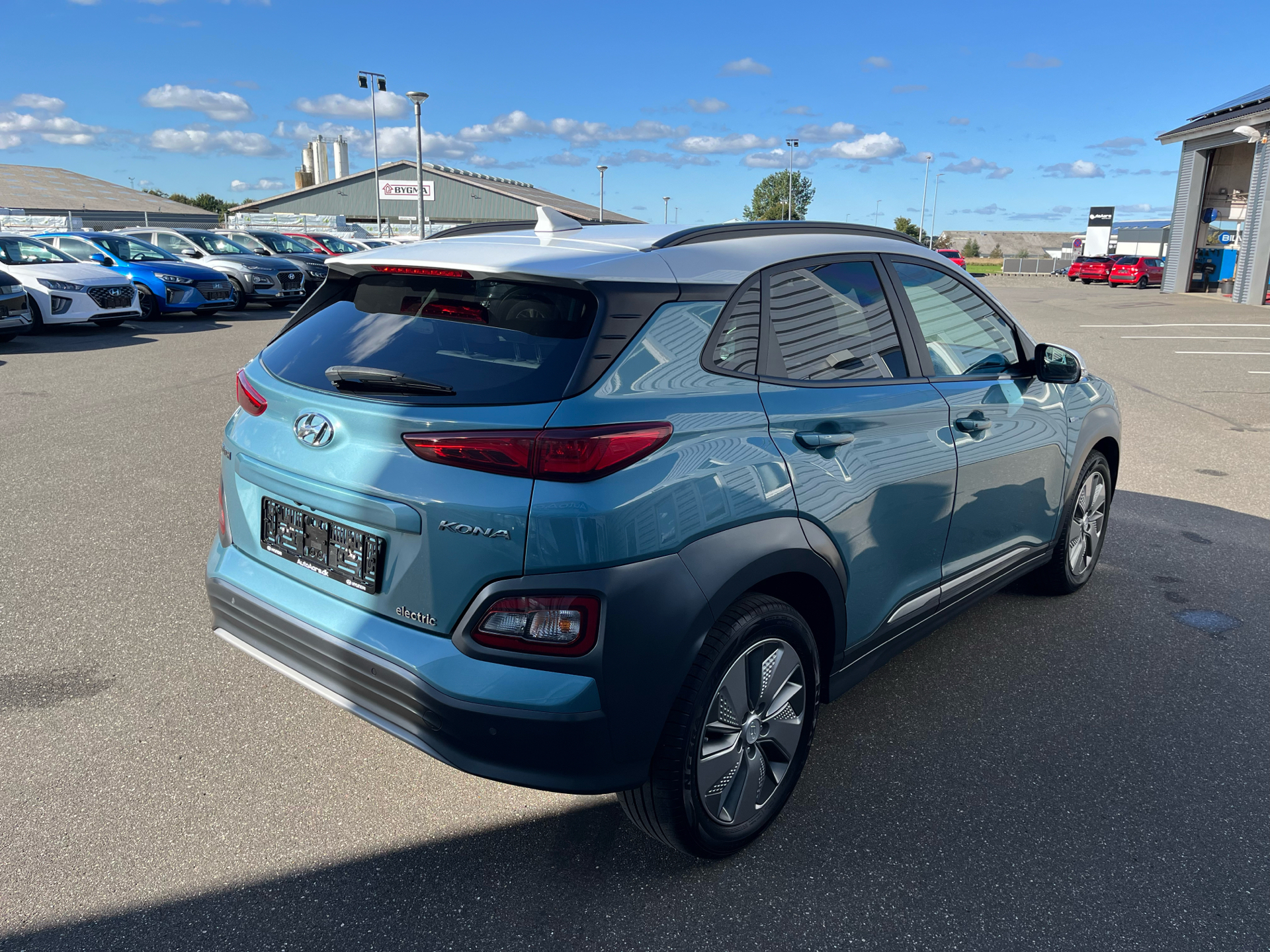 Blå Hyundai Kona fra 2020