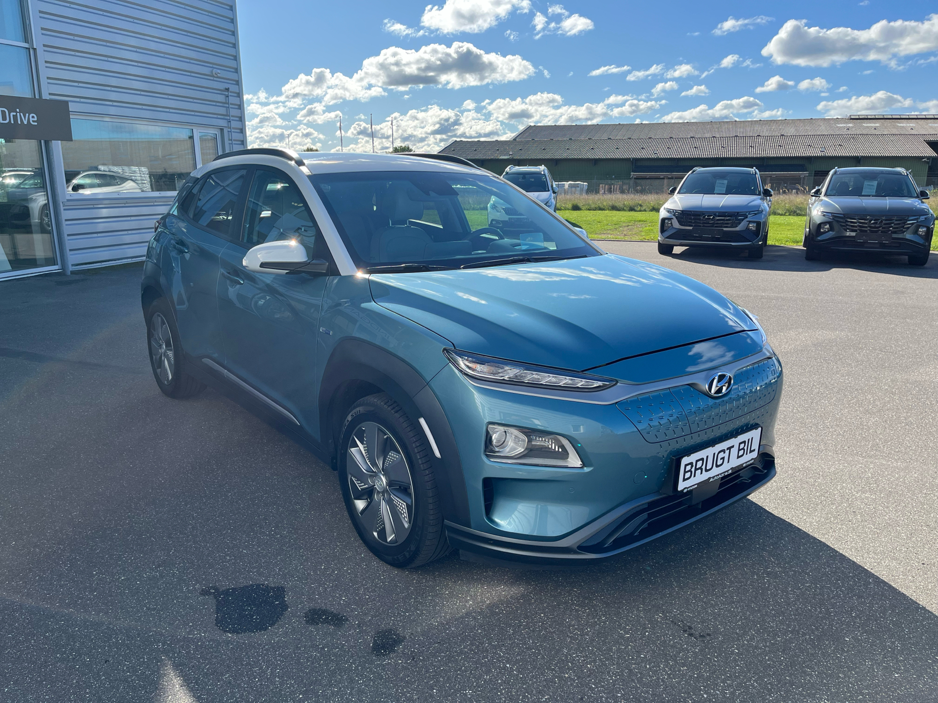 Blå Hyundai Kona fra 2020