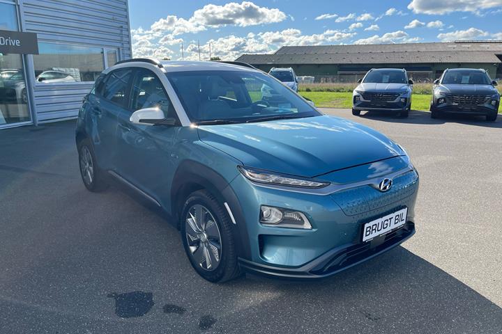 Blå Hyundai Kona fra 2020