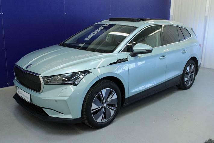 Grøn Skoda Enyaq fra 2022