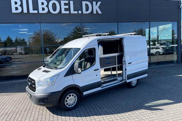 Hvid Ford Transit 350 L2 Van fra 2017
