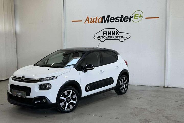 Grøn Citroën C3 fra 2020 set udefra